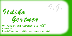 ildiko gertner business card